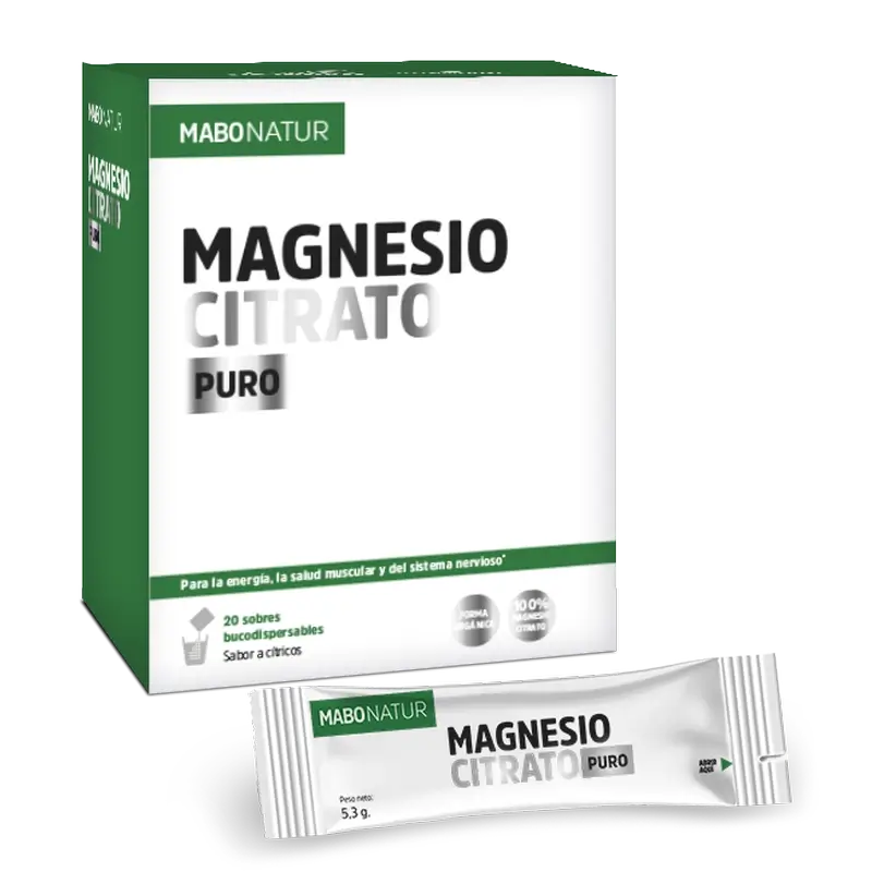 Mabonatur Magnesio Citrato Puro, 20 sobres
