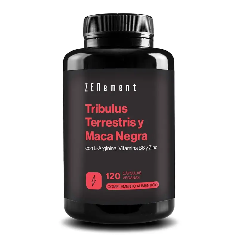 Zenement Tribulus Terrestris Y Maca Negra, 120 cápsulas veganas