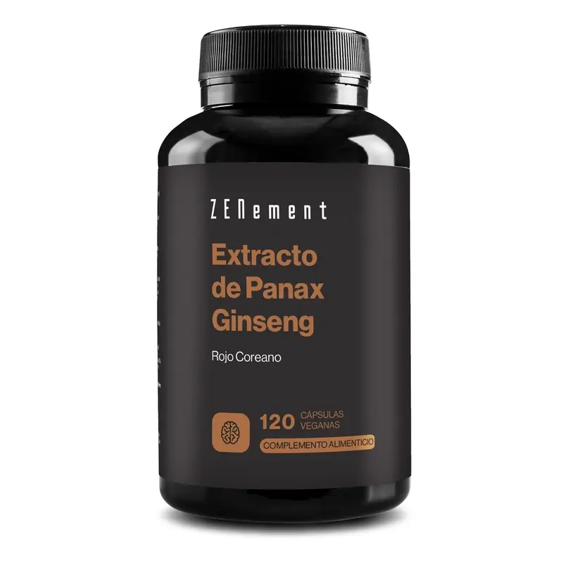 Zenement Extracto De Panax Ginseng Rojo Coreano, 120 cápsulas veganas