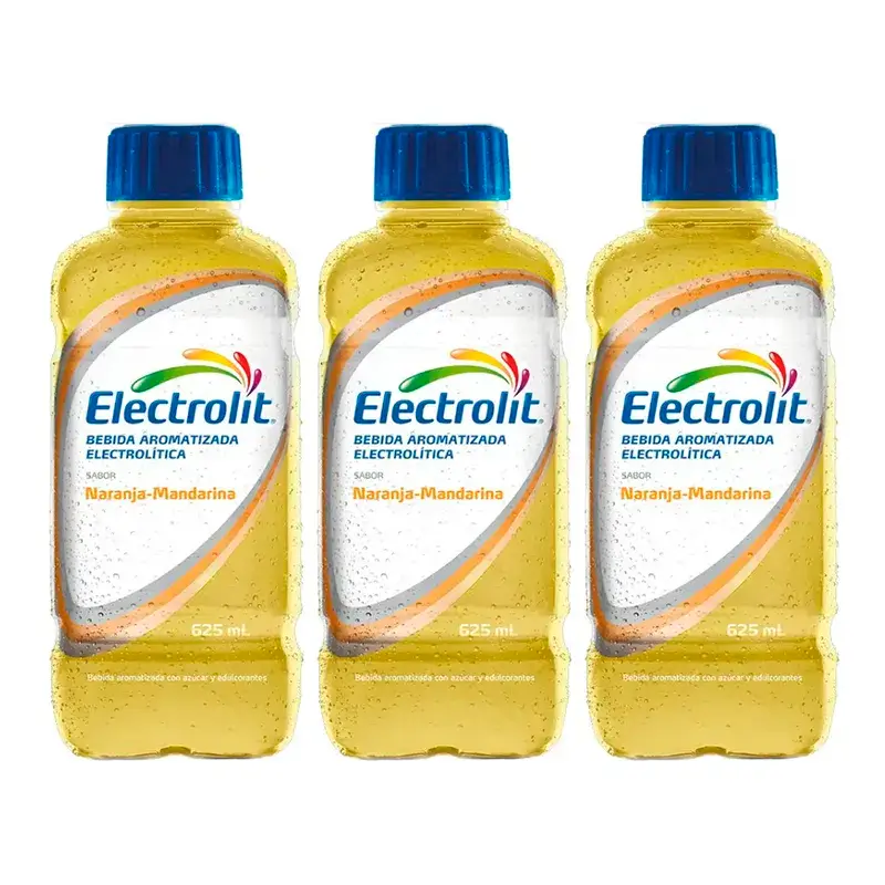 Electrolit Bebida Electrolítica Naranja-Mandarina, Pack 3 x 625 ml