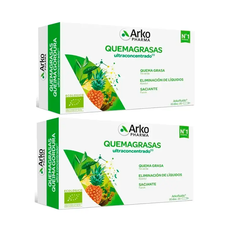 Arkopharma Arkofluido Quemagrasa Ultraconcentrado, 2X20 Ampollas