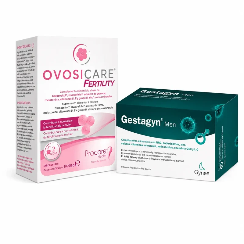 Ovosicare Fertility, 60 Cápsulas + Gestagyn Men, 60 cápsulas
