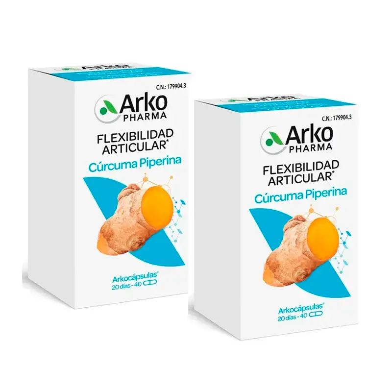 Arkopharma Arkocápsulas Cúrcuma Bio, 2x40 cápsulas