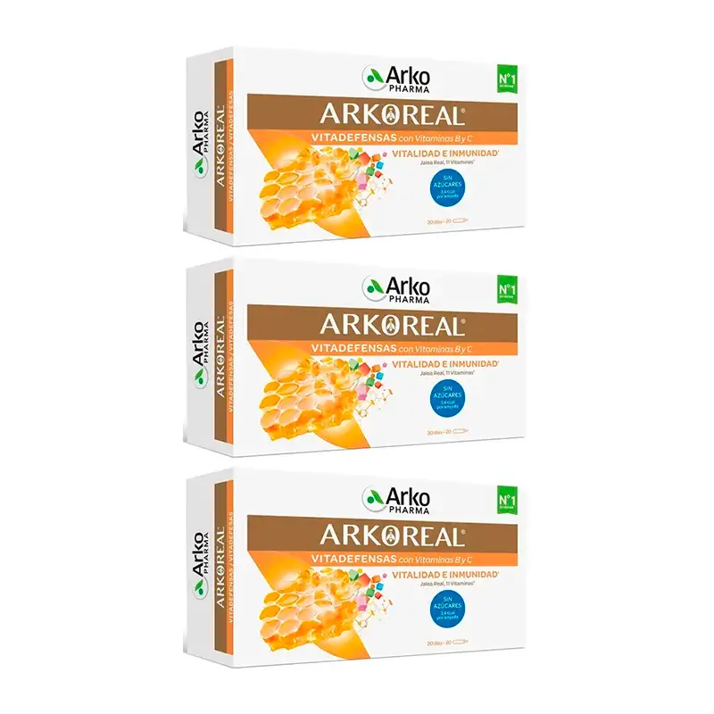 Arkopharma Arkoreal Jalea Real Vitadefensas, 3X20 ampollas