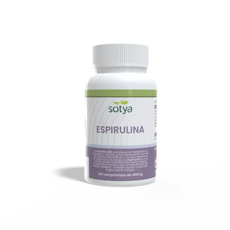 Sotya Espirulina + B12 400 Mg , 200 cápsulas