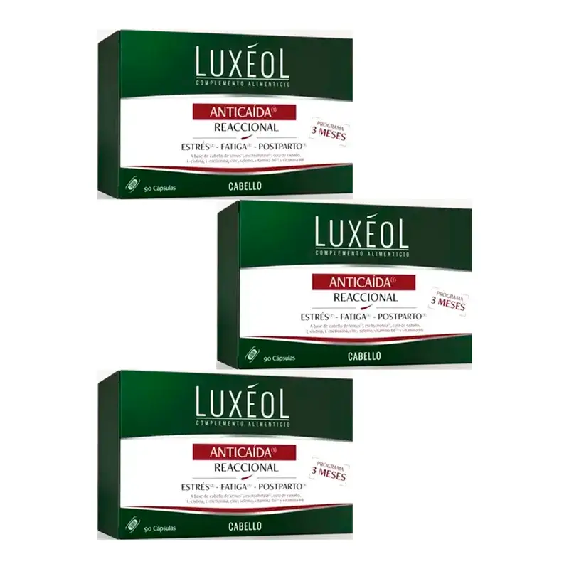 Luxeol Anticaida Reaccional, Pack 3 x 90 comprimidos