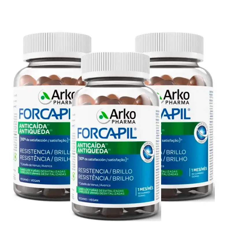 Arkopharma Forcapil Anticaída, Pack 3 x 60 Caramelos De Goma