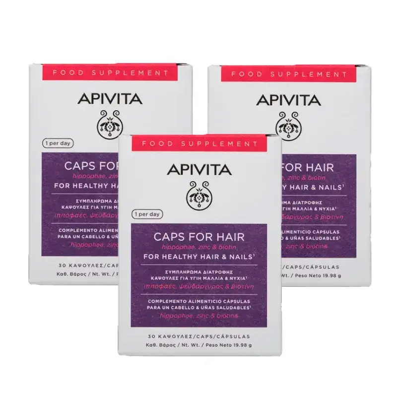 APIVITA cápsulas Anticaida, Pack 3 x 30 unidades