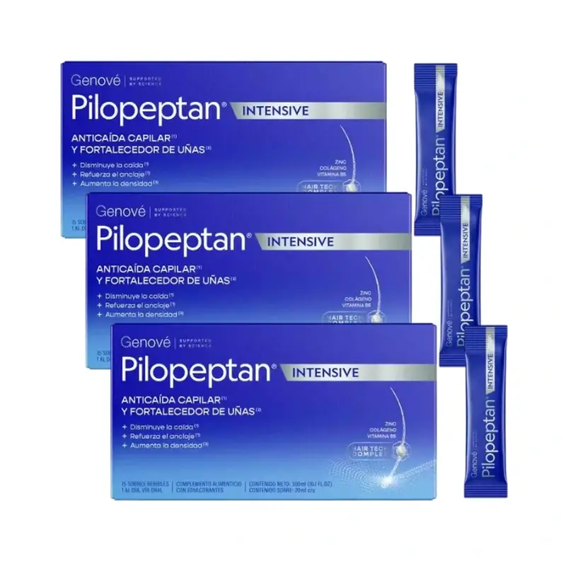 Pilopeptan Intensive Cabello y Uñas, Pack 3 x 15 Sobres
