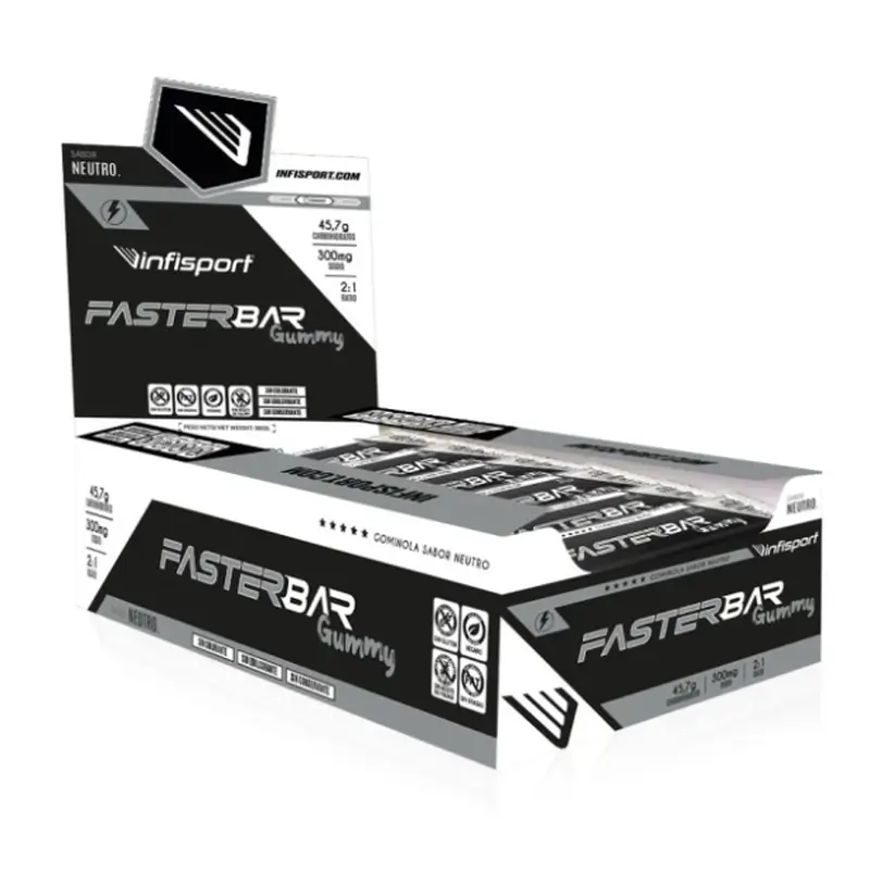 Infisport Caja Faster Gourmet Gummy Sabor Neutro , 16 unidades