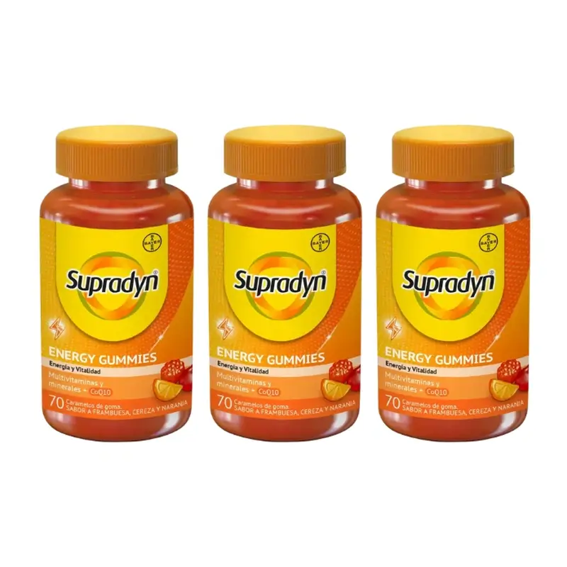 Supradyn Energy Vitaminas y Energía Multivitaminas, 3x70 Gummies