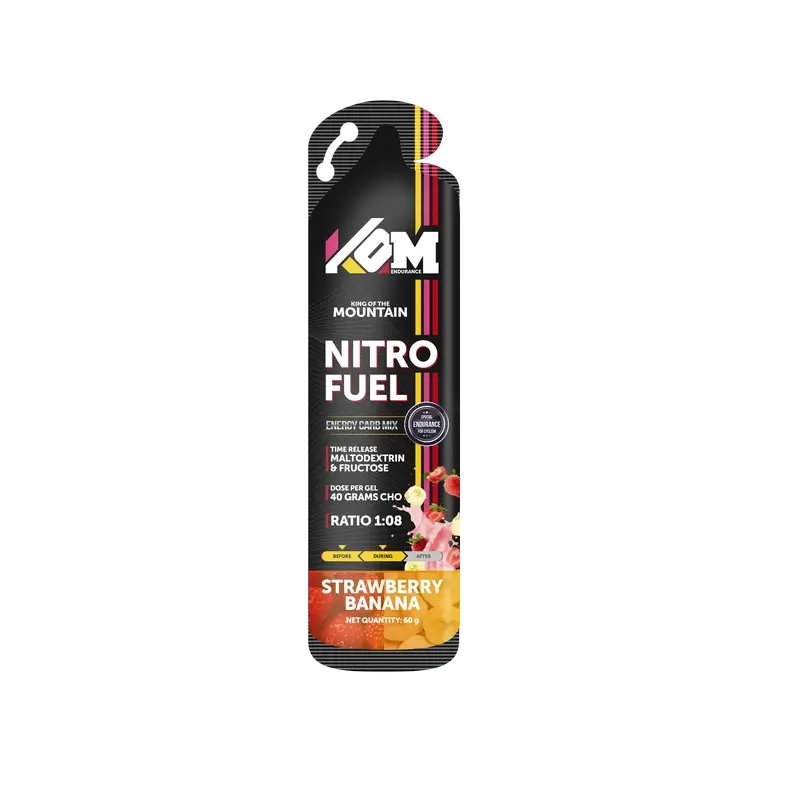 Kom Endurance Geles Nutricion Deportiva , caja de 18 geles de 60g sabor fresa-banana