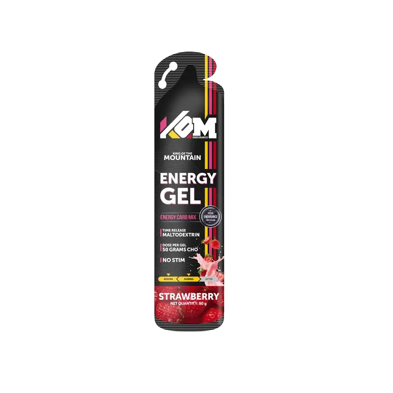 Kom Endurance Geles Nutricion Deportiva , caja de 18 geles de 80g sabor fresa