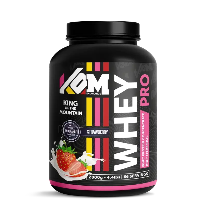 Kom Endurance Proteinas Nutricion Deportiva , bote de proteína whey 2kg sabor fresa