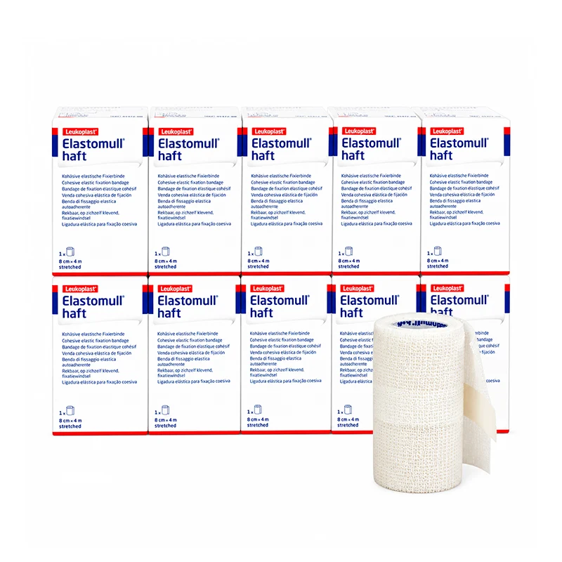 Caja de 10 unidades Elastomull Haft: Venda elástica cohesiva de gasa (varias medidas disponibles )