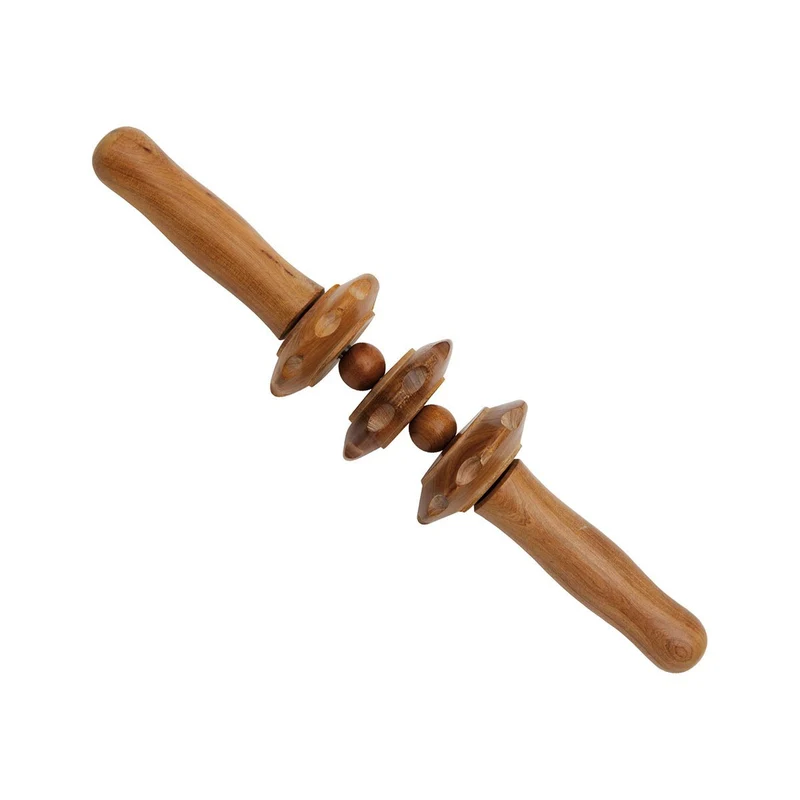 Rodillo de madera 3 ruedas de rodamiento