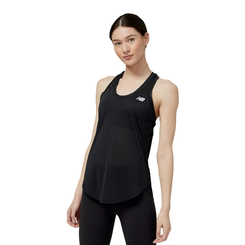New Balance Camiseta Deportiva sin Mangas Accelerate Tank Negro, para Mujer