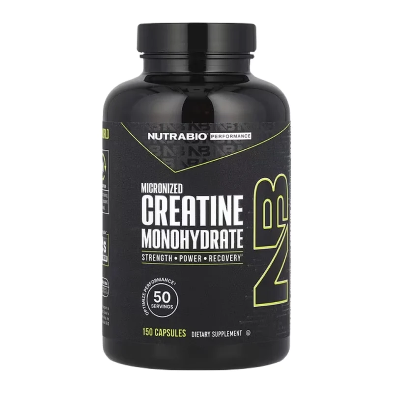 NutraBio Suplemento Alimenticio Creatina Monohidratada, 150 Cápsulas