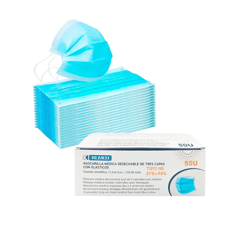 Caja de 50 Mascarillas Quirúrgicas Triple Capa con certificado