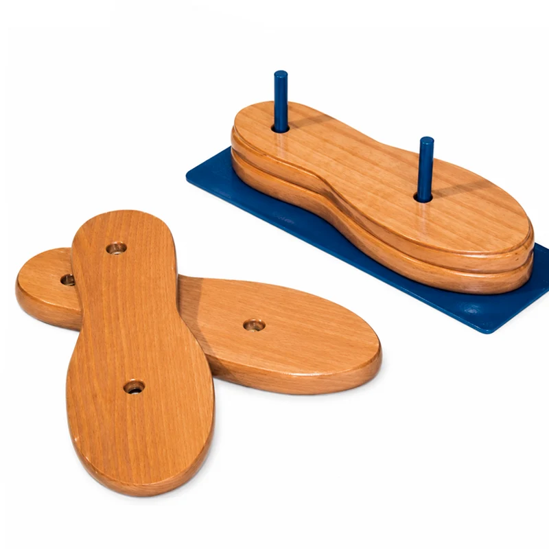 Juego de alzas en madera barnizada