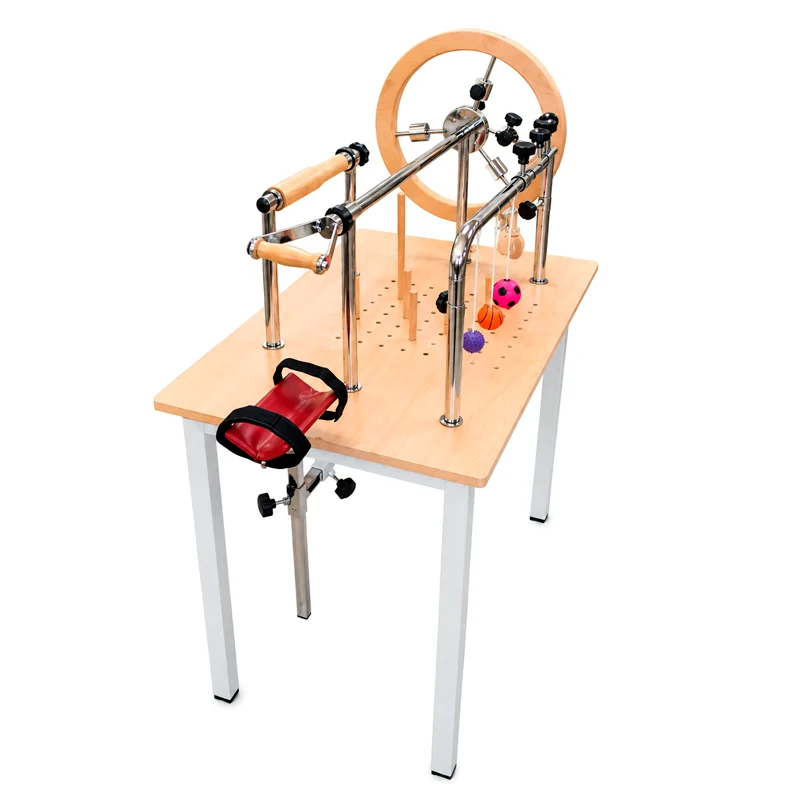 Mesa de manos con pedal para recuperacion de extremidades inferiores pintada