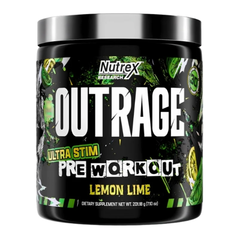 Nutrex Suplemento Deportivo Outrage Pre-Entrenamiento, 30 Porciones