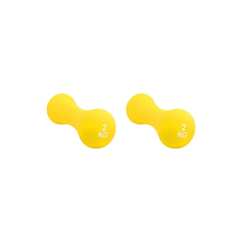 Par De Mancuernas amarillas de Neopreno 2kg Inxide