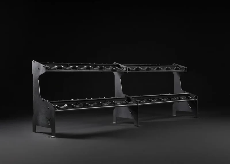 Younix Double Deck Hantelablage – Rack für 24 Kurzhanteln