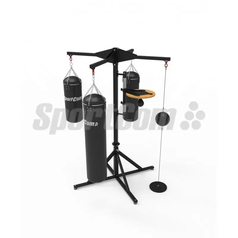 Freistehende 4-Sack-Station mit Speedball-Plattform – 2,175 m