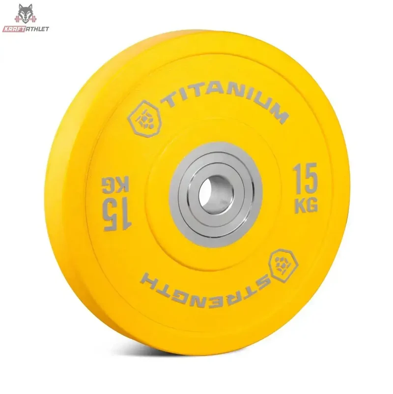 HD Olympische Bumper Plate Pro 15 KG Titanium Strength