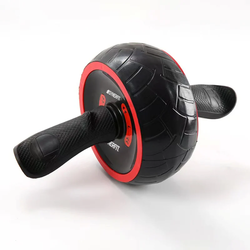 Roue abdominale Synerfit multifonction – Entraînement complet à domicile, tous niveaux- modèle PerfectCarve - colorie Noir/ Rouge