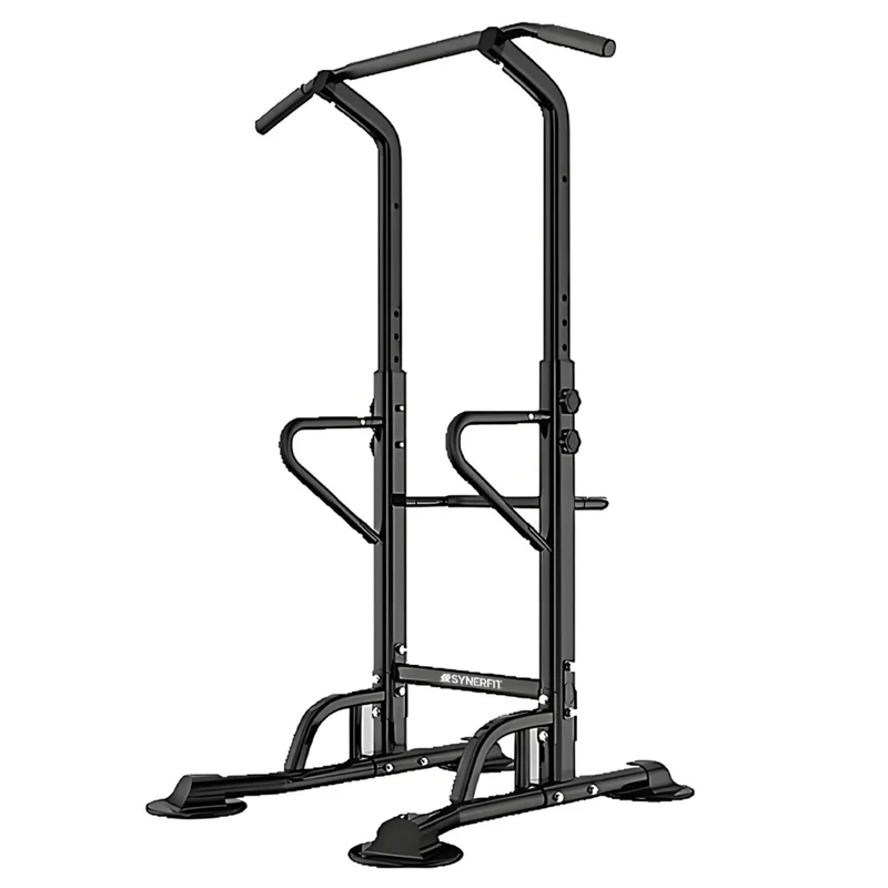 Station de musculation à haltères réglable, barre horizontale d'intérieur idéal pour les tractions.Modèle FitLife colorie Noir Rouge