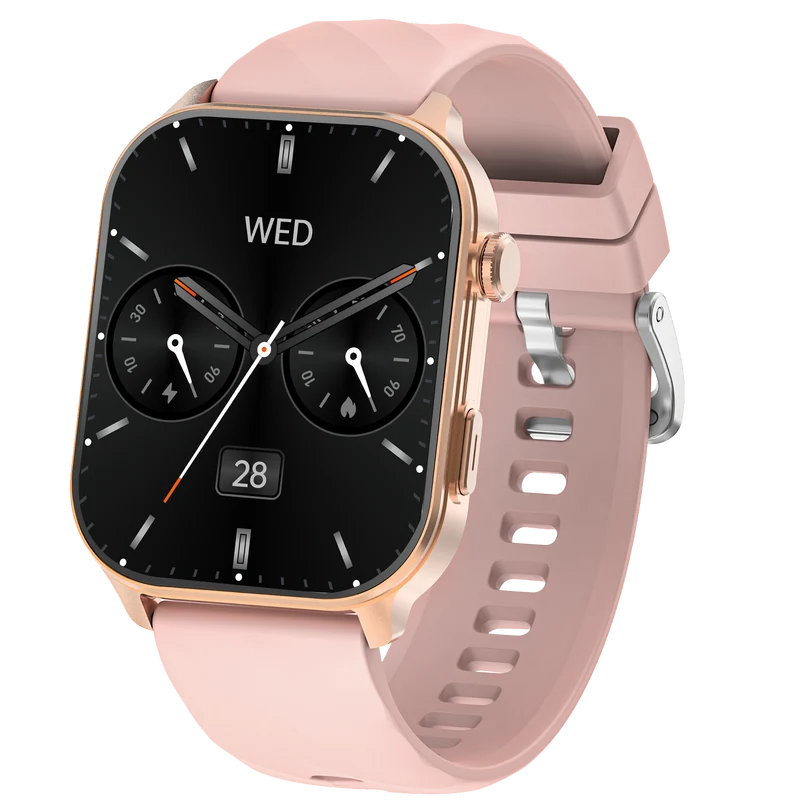 Montre connectée GPS edition VIVA-PRO écran haute définition avec un Verre de protection 2.5D bracelet silicone couleur Rose