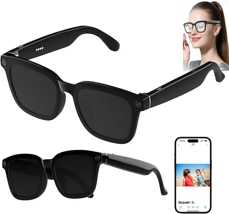 Lunettes intelligentes multifonctions NASA édition .GRAVITY t transmission Wi-Fi, Bluetooth Microphone Et Haut-Parleur Intégré