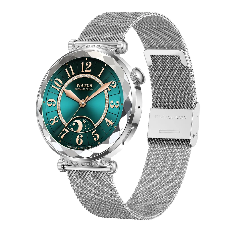 Montre connectée AMOLED- Edition Zénith Argent (avec bracelet milanais)