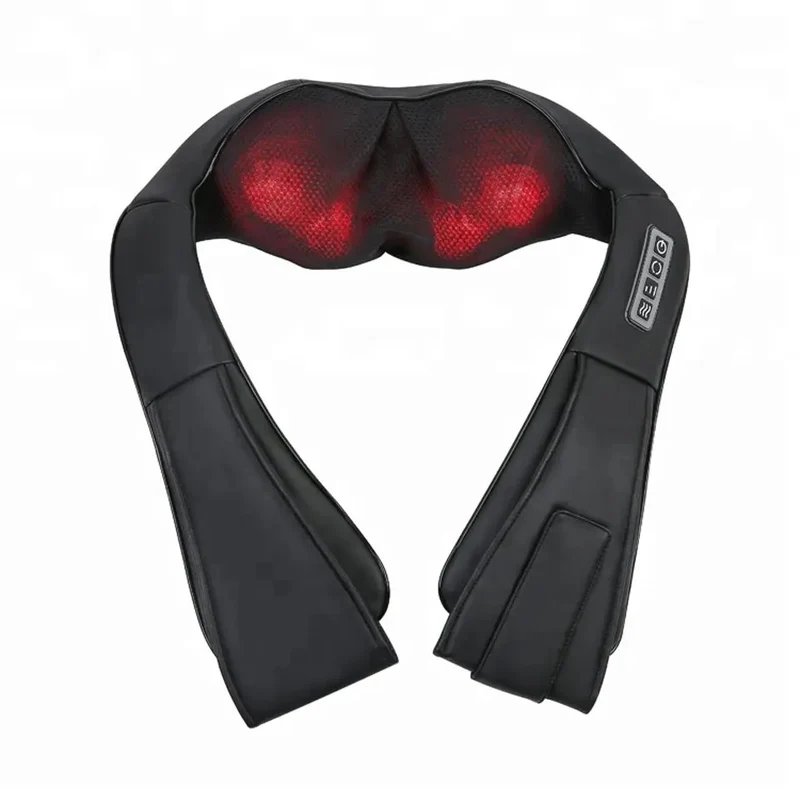 SYNERFIT Appareil de massage Shiatsu avec fonction chauffante 8 nœuds - Modèle Bali colorie Noir