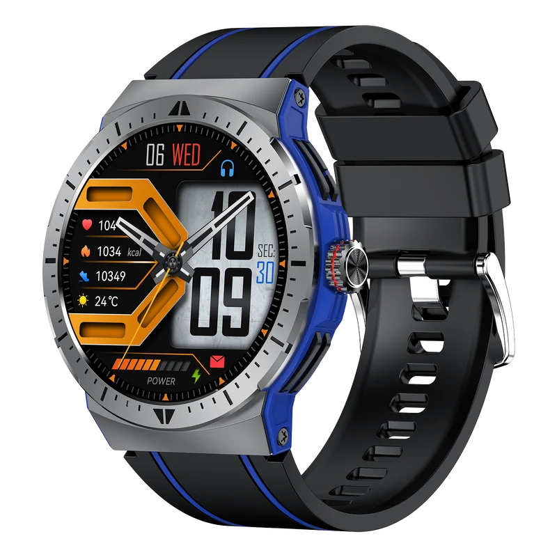 Montre connectée AMOLED - Edition Arena . écran couleur haute définition de 1,43 pouce - (avec bracelet silicone) coleur Noir Bleu