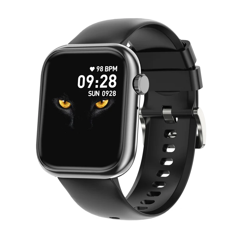 Montre connectée - Edition Omega-avec bracelet en silicone couleur Noir