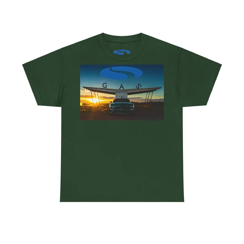 Steeda Camiseta de algodón verde Bullitt de Steve McQueen