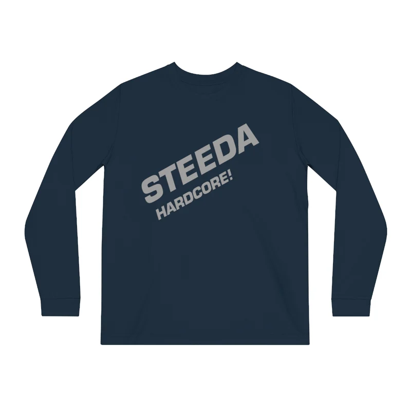 Steeda Camiseta unisex de manga larga "Hardcore!" - Negro/Azul marino
