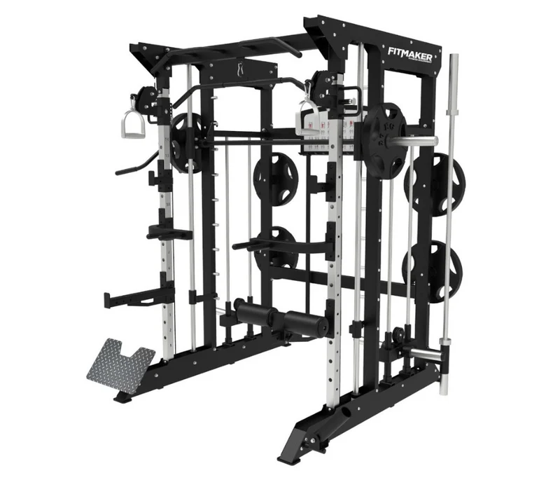 MS-04 MÁQUINA SMITH + DOBLE POLEA A DISCOS FITMAKER