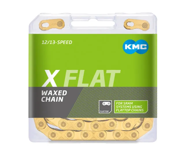 Cadena Kmc X Flat para Sram 12-13v Waxed Dorada