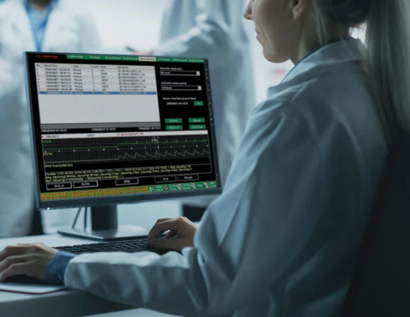 Software de estación central para monitores de pacientes de 12 pulgadas