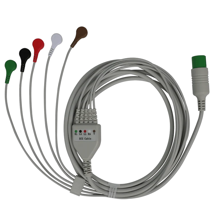 Cable de ECG para monitor de paciente de 12 pulgadas
