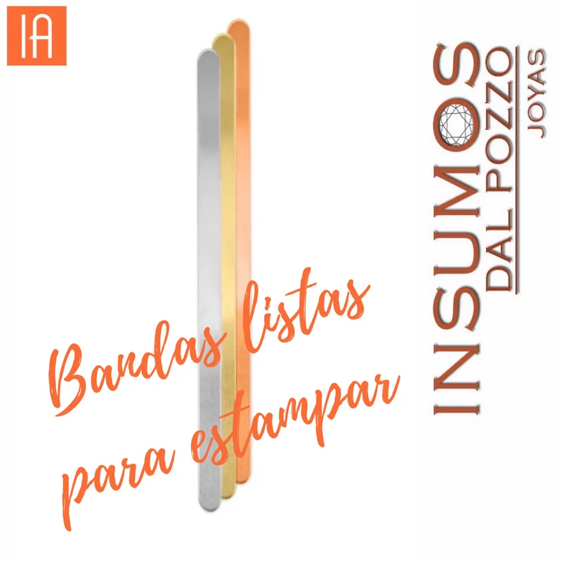 Bandas Pulsera 120 x 6 mm Bronce Impressart