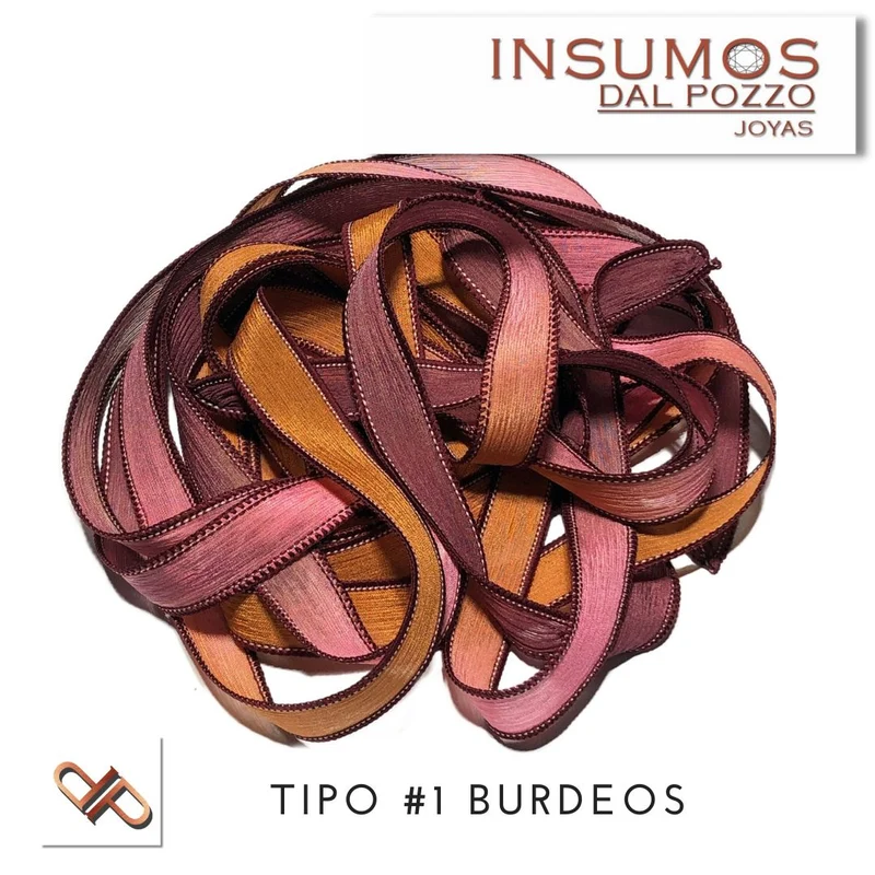 Cinta de Seda tipo 1 Burdeos