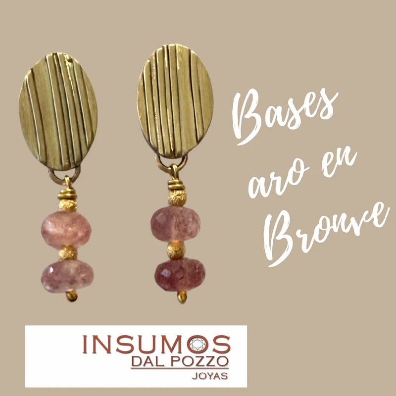 Par Base Aros Ovalo Acanalado Bronce