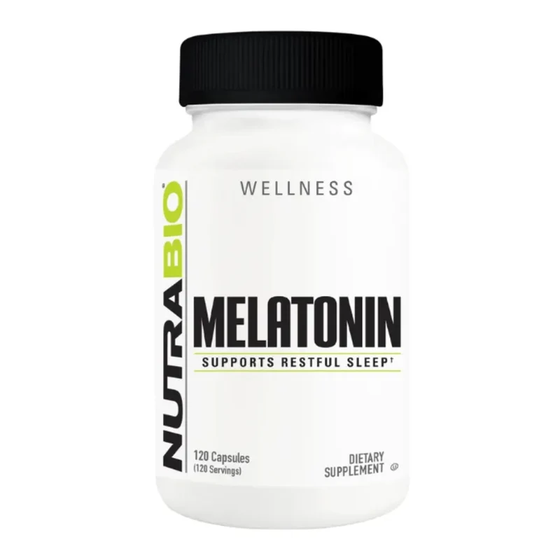 NutraBio Suplemento Alimenticio Melatonin Calidad del Sueño, 120 Cápsulas