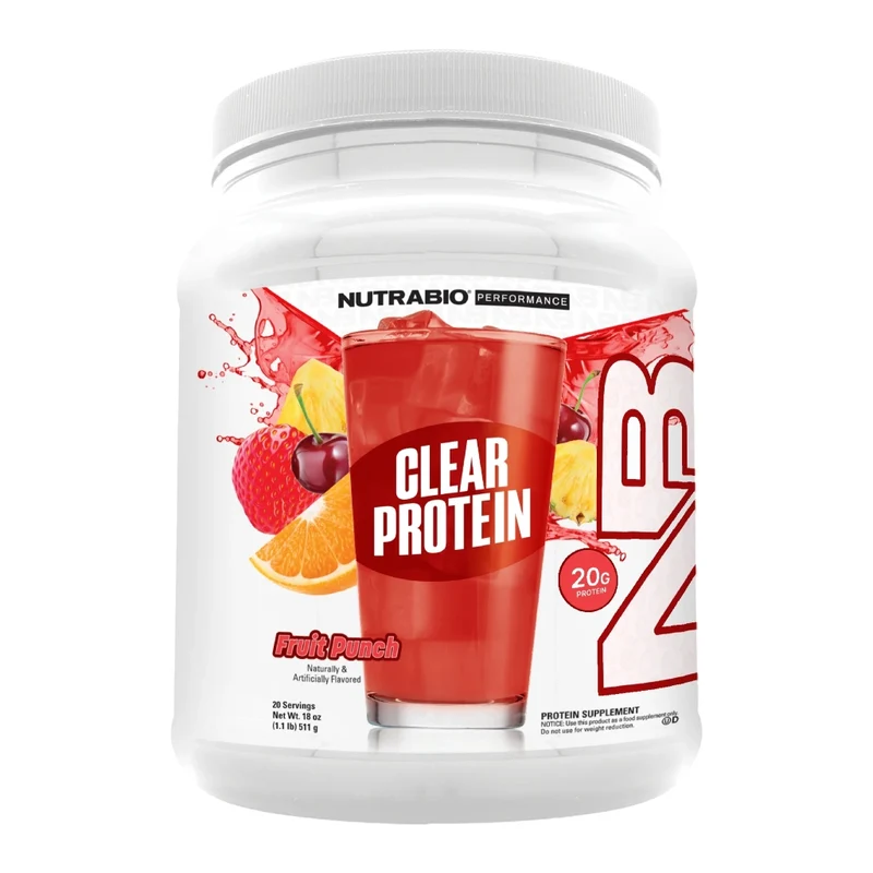 NutraBio Suplemento Deportivo Proteina ISO Clear, 20 Porciones