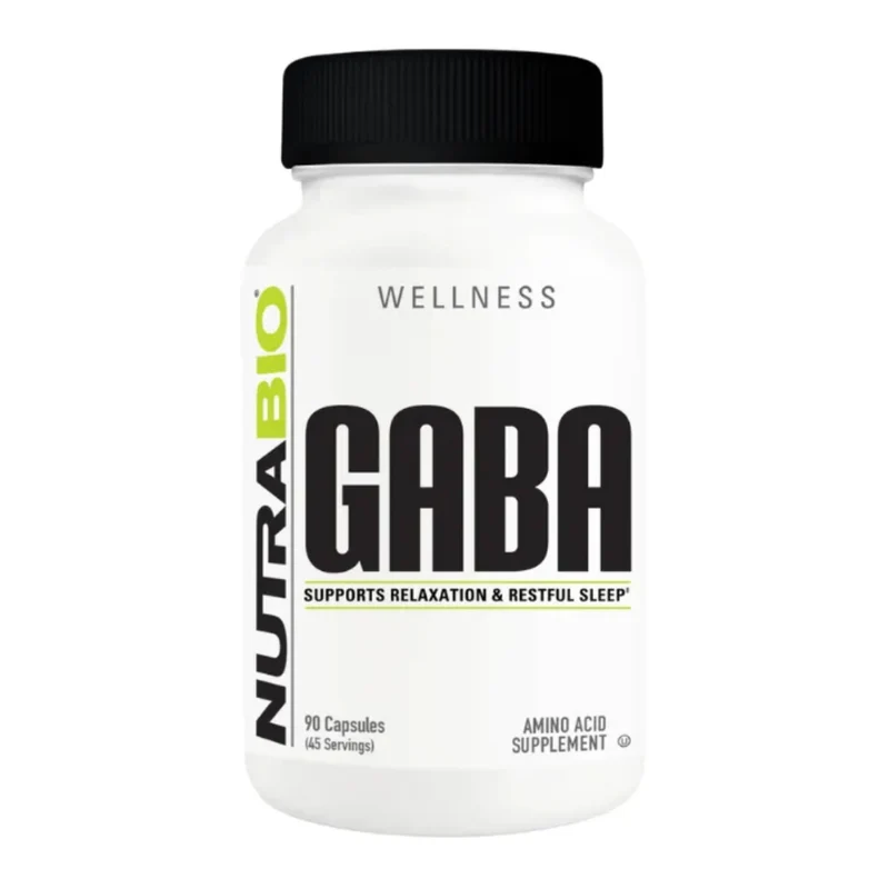 NutraBio Suplemento Alimenticio GABA Acido Gama Aminobutirico Relajante, 90 Cápsulas
